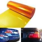 12 by 48 inches Self Adhesive Orange Amber Headlights, Tail Lights, Fog Lights, Sidemarkers Tint Vinyl Film