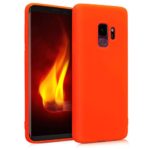 kwmobile TPU Silicone Case for Samsung Galaxy S9 – Soft Flexible Shock Absorbent Protective Phone Cover – Neon Orange