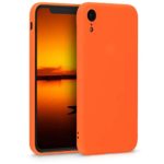 kwmobile TPU Silicone Case for Apple iPhone XR – Soft Flexible Shock Absorbent Protective Phone Cover – Neon Orange