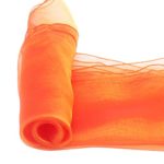 SARVAM FASHION 12″ x 108″ in Organza Table Runners for Wedding Reception or Party Decoration (10, Orange)