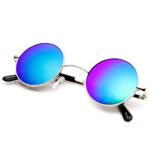 zeroUV – Retro Round Sunglasses for Men Women with Color Mirrored Lens John Lennon Glasses