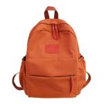 Backpack Purse for Girls,Vibola Large Capacity Solid Color Waterproof Nylon Backpack Shoulder Bags Daypack Travel Bag (Orange)