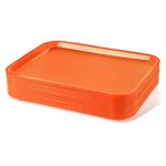 New Star Foodservice 24814 Fast Food Tray, 14-Inch by 18-Inch, Set of 12, Orange