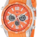 U.S. Polo Assn. Sport Men’s US9285 Orange and Silver-tone Watch