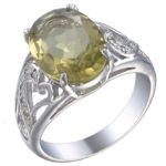 Sterling Silver Lemon Quartz Ring (5 CT)