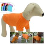 Lovelonglong 2019 Pet Clothing Dog Costumes Basic Blank T-Shirt Tee Shirts for Small Dogs Orange L