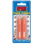 Sports Novelties Face Paint Stick (Pack of 2), Orange