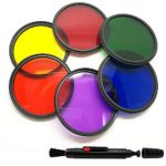 Balaweis 58mm Filter for DSLR Camera Lens Full Color Red Green Purple Orange Yellow Blue + Lens Dusting Cleaning Pen