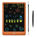 KURATU LCD Writing Tablets for Kids 10 inch Colorful Screen Electronic Drawing Pads Writing Board & Drawing Tablet Doodle Board Writing Tablets (Orange)