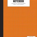 graph paper notebook: 6×9 cute graph paper journal | cool graph paper notebook college ruled | 5 quad ruled, 108 pages | 5×5 graph ruled composition notebook | graph paper orange color