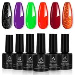 Beetles Gel Nail Polish Set, Halloween Nail Art Design it, Soak Off UV Nail Lamp LED Cured, 7.3ml Each Bottle