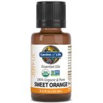 Garden of Life Essential Oil – Sweet Orange 0.5 fl oz (15mL), 100% USDA Organic & Pure, Clean, Undiluted & Non-GMO – for Diffuser, Aromatherapy, Meditation – Joyful, Calming, Balancing, Uplifting