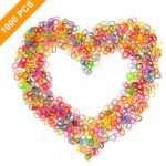 Mini Rubber Bands Hair Ties, 1000PCS Small Size Multiple Color Elastic Hair Bands Ties for Women?Girls or Toddlers