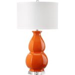 Safavieh Lighting Collection Juniper Orange Orange 27.5-inch Table Lamp
