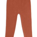 EMEM Apparel Unisex Boys Girls Baby Infant Medium Weight Seamless Cotton Full Ankle Length Leggings Rust 12-18 Months