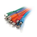C2G 35679 USB Cable – USB 2.0 A Male to B Male Cable Multi-color Multipack (5 Pack) for Printers, Scanners, Brother, Canon, Dell, Epson, HP and more (6.6 Feet, 2 Meters)