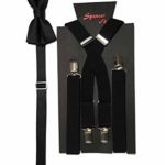 Spencer J’s Men’s X Back Suspenders & Bowtie Set Variety of Colors