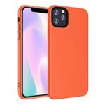 High-Grade Imitation Liquid Silicone Case for iPhone 11 Pro Max New Classic Solid Color Opaque Mobile Phone Case for 2019 Apple iPhone 11 Pro Max 6.5 Inch Orange