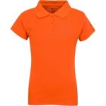 Premium Short Sleeves Girls Polo Shirts Orange M 10/12