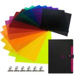 Initial heart 18 Pack Correction Gel Light Filter Sheet Colored Overlays Transparency Color Film Plastic Sheets 11.7 by 8.3 Inches 9 Assorted Colors 2 Sets