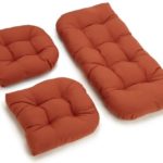 Blazing Needles Twill Settee Group Cushions, Spice, Set of 3