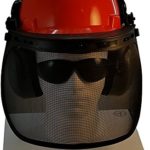 MSA V-Gard Cap Style Hard Hat Kit w/Faceshield Attachment, Earmuffs, and Smoke Mesh Faceshield – Orange Color Shell