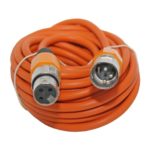 XLR Male to Female 3pin Mic Microphone Lo-z Extension Cable Cord (25 Foot Feet ft, Orange)
