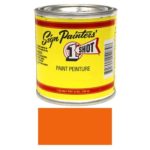 1/2 Pint 1 Shot Orange Paint Lettering Enamel Pinstriping & Graphic Art