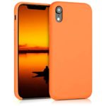kwmobile TPU Silicone Case for Apple iPhone XR – Soft Flexible Rubber Protective Cover – Cosmic Orange