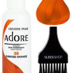 ADORE Creative Image Shining SEMI-PERMANENT Hair Color (STYLIST KIT) No Ammonia, No Peroxide, No Alcohol Haircolor Semi Permanent Dye (38 Sunrise Orange)