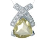 Sterling Silver Lemon Quartz Pendant (1.80 CT) With 18 Inch Chain