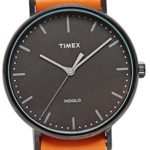 Timex TW2P91400 Weekender Fairfield Black Dial Orange Leather Band Analog Watch