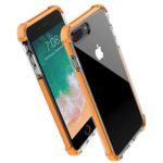 Noii for iPhone 8 Plus case iPhone 7 Plus case, Clear Hybrid Drop Protection case,[TPE Super Rubber Bumper] Shockproof case,Upgraded Reinforced Edges Technology,Heavy Duty Protective Cover-Orange