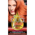 Garnier Olia Bold Ammonia Free Permanent Hair Color (Packaging May Vary), 7.45 Intense Fire Ruby, Red Hair Dye, Pack of 1