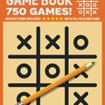Tic Tac Toe Game Book 750 Puzzles: With Instructions and Scorecard Travel Size Orange Cream Colors