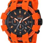 Invicta Men’s Bolt Stainless Steel Quartz Watch with Silicone Strap, Orange, 30 (Model: 23872)