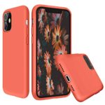 Liquid Silicone iPhone 11 Case Soft Silky Touch with Soft Microfiber Cloth Lining Cushion Full-Body Protection Cover Case for iPhone 11 6.1 inch (Nectarine)