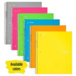 Five Star Spiral Notebook, 3 Subject, College Ruled Paper, 150 Sheets, 11″ x 8-1/2″, Color Selected For You (06050)