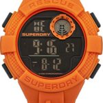 Superdry Men’s ‘Radar’ Quartz Plastic and Silicone Dress Watch, Color:Orange (Model: SYG193O)