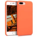 kwmobile TPU Silicone Case for Apple iPhone 7 Plus / 8 Plus – Soft Flexible Rubber Protective Cover – Orange