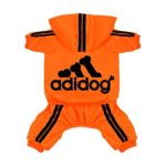 Scheppend Original Adidog Pet Clothes for Dog Cat Puppy Hoodies Coat Doggie Winter Sweatshirt Warm Sweater Dog Outfits, Orange Large
