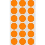 ChromaLabel 1/2 Inch Round Removable Color-Code Dot Stickers, 1200 Pack, Orange