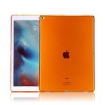 iPad Pro 12.9 Case, Cavor Ultra-Thin Silicone Back Cover Clear Plain Soft TPU Gel Rubber Skin Case Waterproof Protector Shell for Apple iPad Pro 12.9″ (Orange)