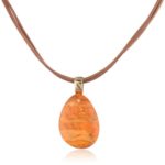 Barse “Basics” Orange Sponge Coral Pendant Necklace