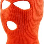KBH-16 NORG Three Hole Mask Winter Knit Ski Hat Ribbed Beanie Balaclava