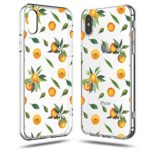 iPhone XR Case,Girls Women Orange Lemon Cute Funny Fruits Girls Hipster Aloha Summer Tropical Hawaii Sweet Orange Tangerines Leaves Daisy Vacation Soft Clear Case Compatible for iPhone XR