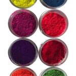 FLUORESCENT NEON LUMINOUS SET 8 colors Petal Dust (4 grams each container) Yellow, orange, green, blue, violet, rose, pink, red . By Oh! Sweet Art Corp