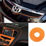 ATMOMO Orange 5M Flexible Trim for DIY Automobile Car Interior Exterior Moulding Trim Decorative Line Strip