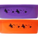 Halloween Container With Lid Two Colors Orange/Purple (2-Pack)