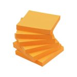 Early Buy Pop Up Sticky Notes 3×3 Refills Self-Stick Notes 6 Pads, Solid Color, 100 Sheets/Pad (Orange)